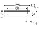 Tragschiene Hensel, 120mm, für DK / KF 16…