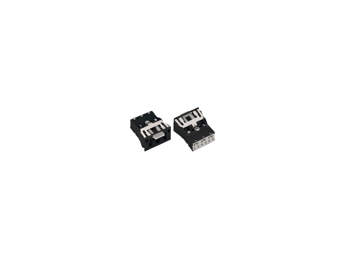 Stecker WAGO 3L PE 2×0.5…4 schwarz