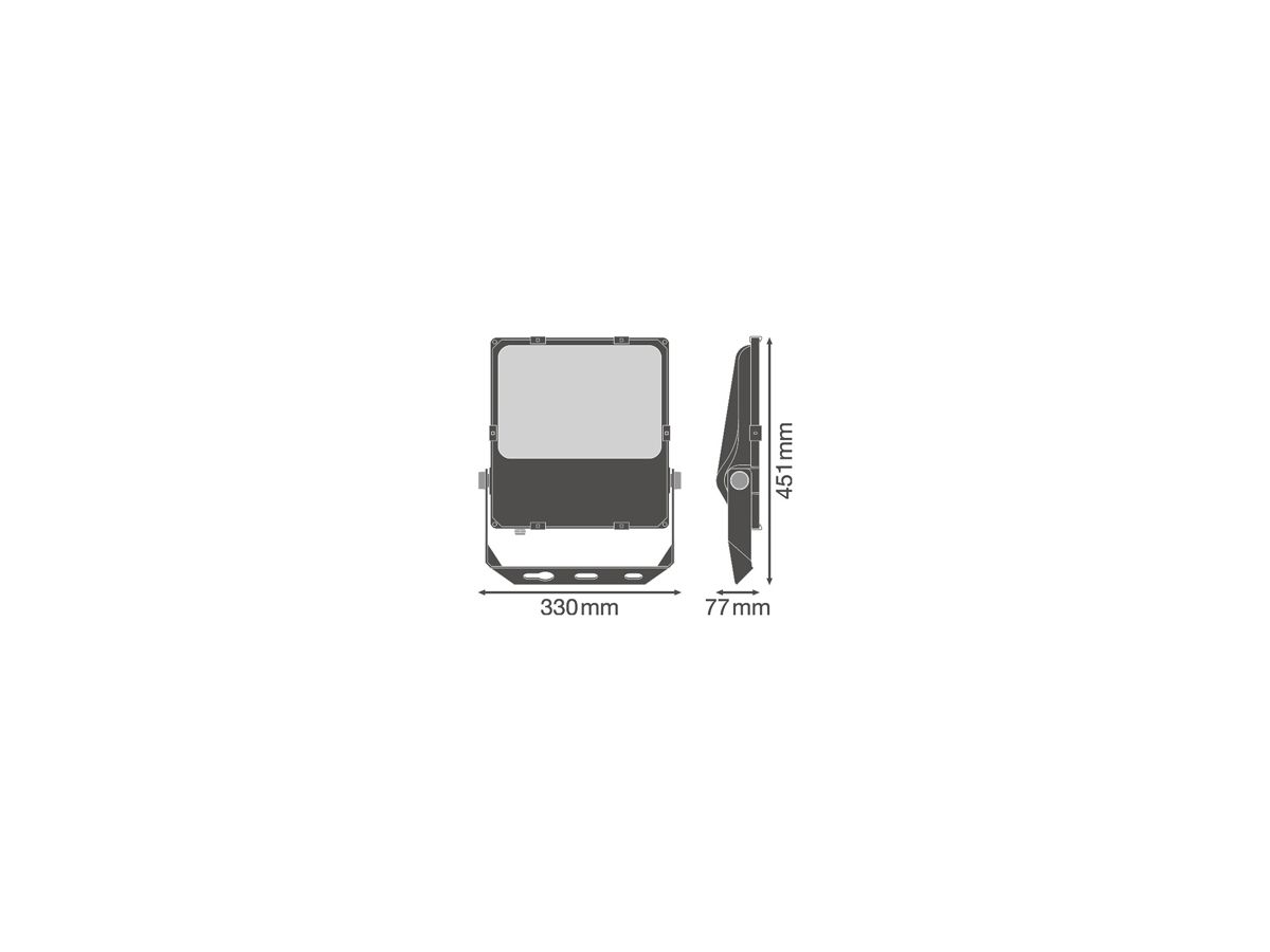 LED-Strahler LEDVANCE FL PFM 150W 19800lm 4000K IP66 WB DALI 45°×140° schwarz