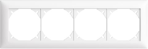 UP-Kopfzeile EDIZIOdue SNAPFIX® 1×4 horizontal 257×77mm weiss