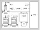 UP-Zählerkasten HAG 2 Zähler 1 NKE 1 Hausanschlusskasten 1 TT 1180×880mm