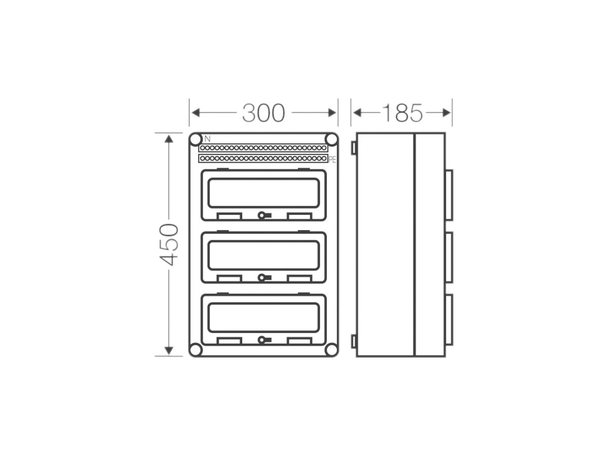 Apparategehäuse Hensel Mi1333