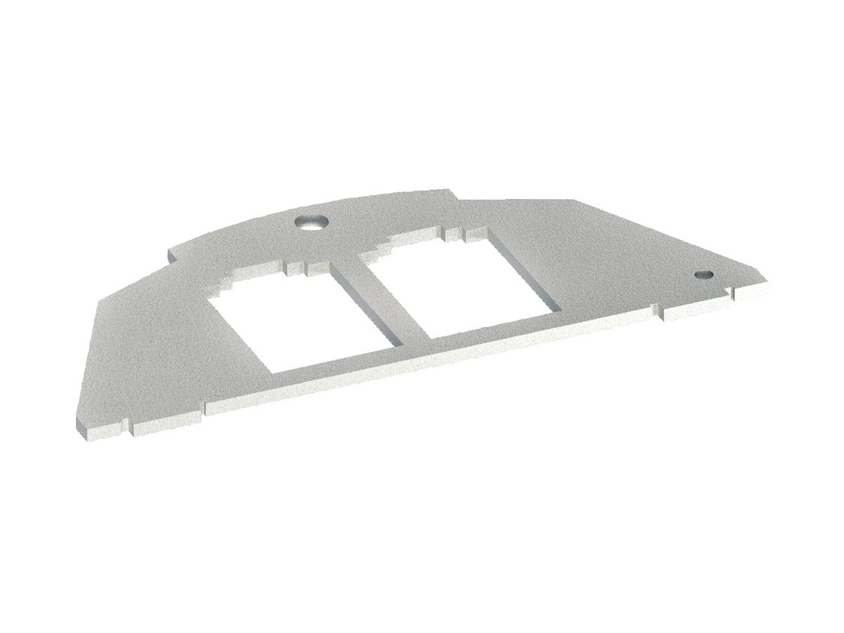 Montageplatte Hager Typ 03, 19.5×14.85mm zweifach