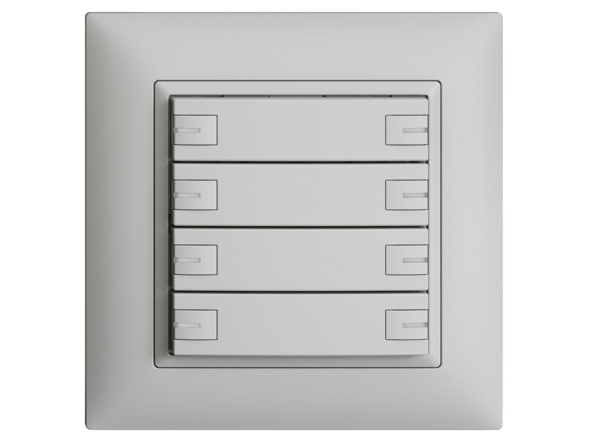 UP-KNX-Taster RGB EDUE FMI, 250mW, m.RGB-LED, 8×Taste, 1×Tastenb., hgu