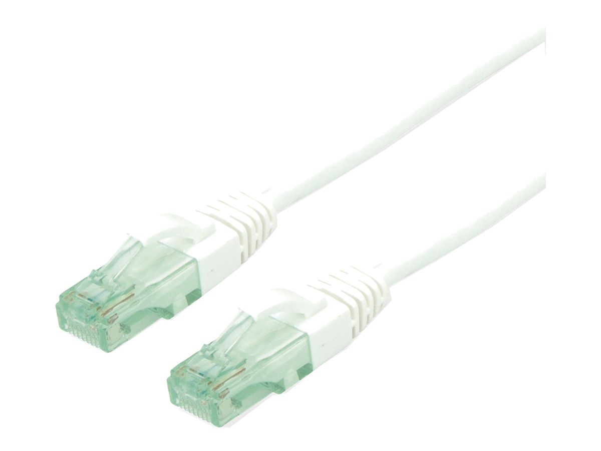 Patchkabel RJ45 ROLINE RM Kat.6A U/UTP AWG26 TPE weiss 3m