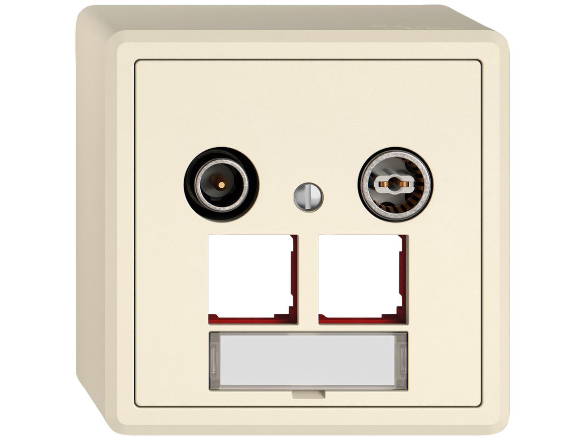 AP-Multimediadose TV-R EDIZIO.liv SNAPFIX® EASYNET f.2×RJ45 S-One 19dB cr