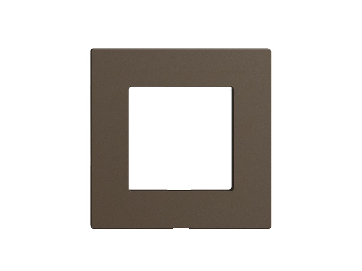 Frontplatte Edue Wiser für Abdeckset, ohne Beschriftung, IP20, 60×60mm, coffee