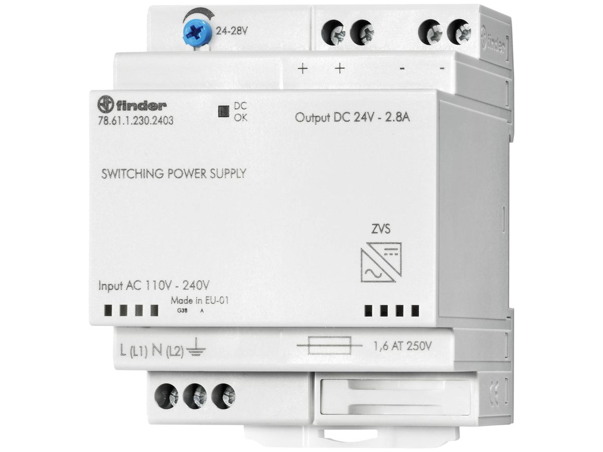 REG-Schaltnetzteil Finder 78.61, 24VDC 60W