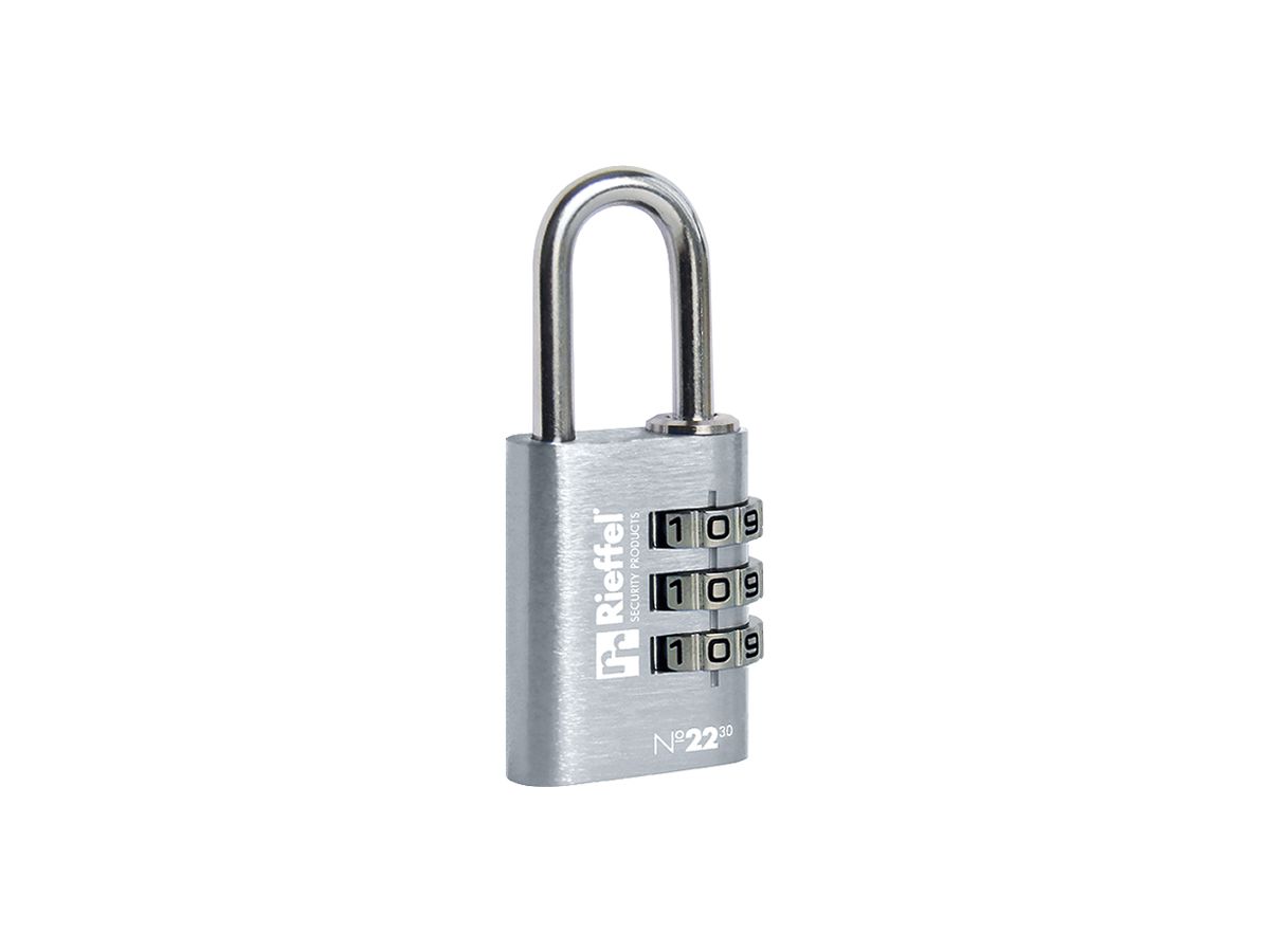 Vorhängeschloss Rieffel 22/30 Stahl 30×16mm silber
