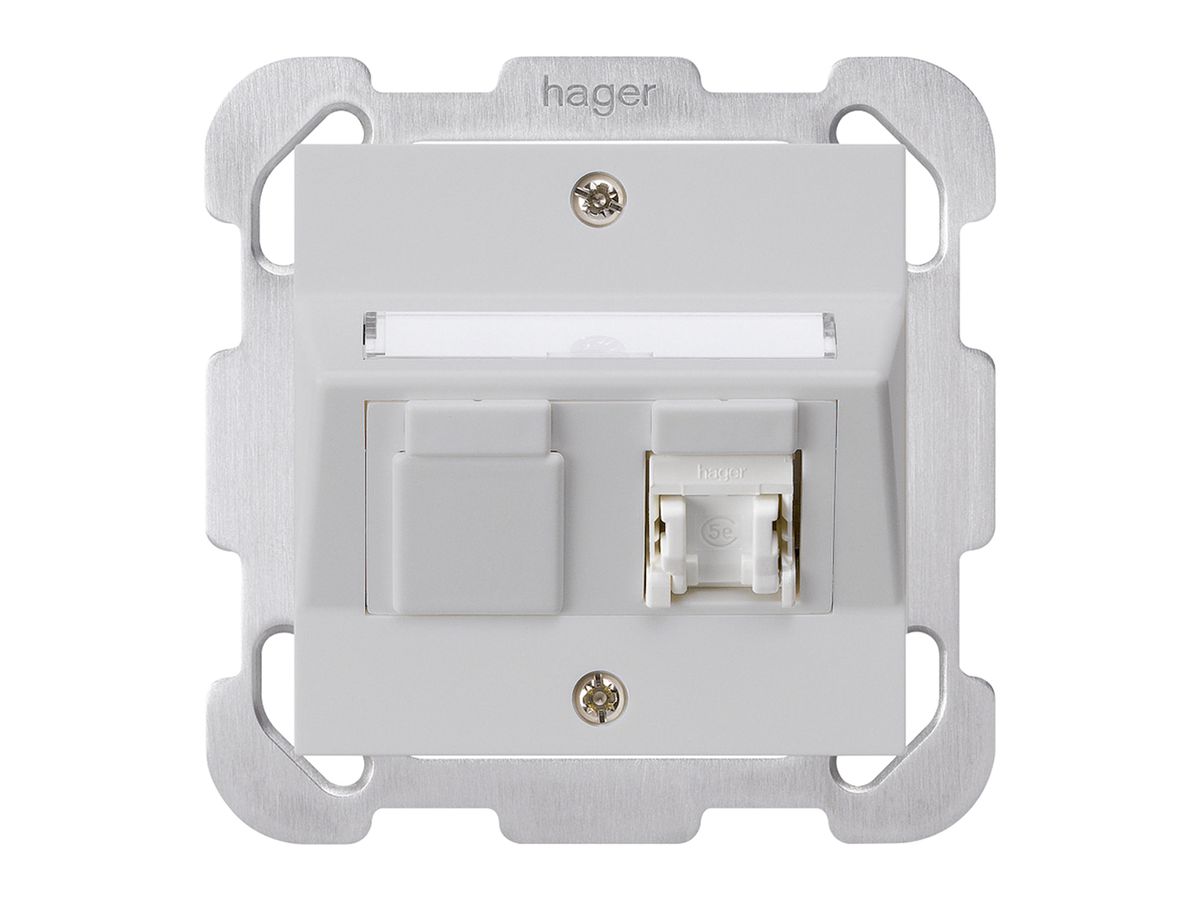 UP-Dose kallysto B Kat.5e 1RJ45/u hellgrau
