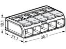 Verbindungsklemme WAGO 221 5×0.5…6mm² Hebel 37A 440V grau transparent