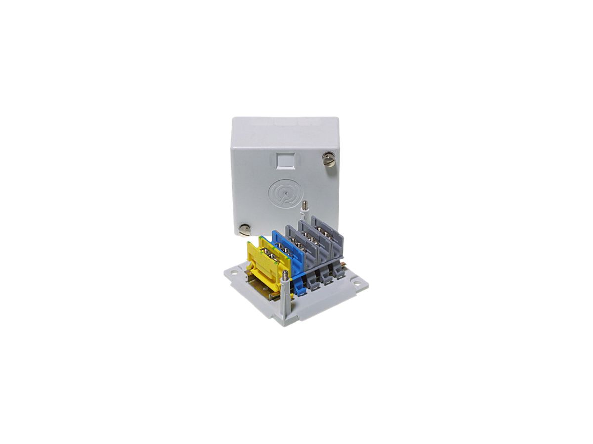 Abzweigdose Woertz 3LNPE 5×2.5mm² 78×78×44mm hellgrau