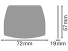 Endkappen LEDVANCE TRUSYS FLEX 72×57mm Polycarbonat weiss 2 Stk.