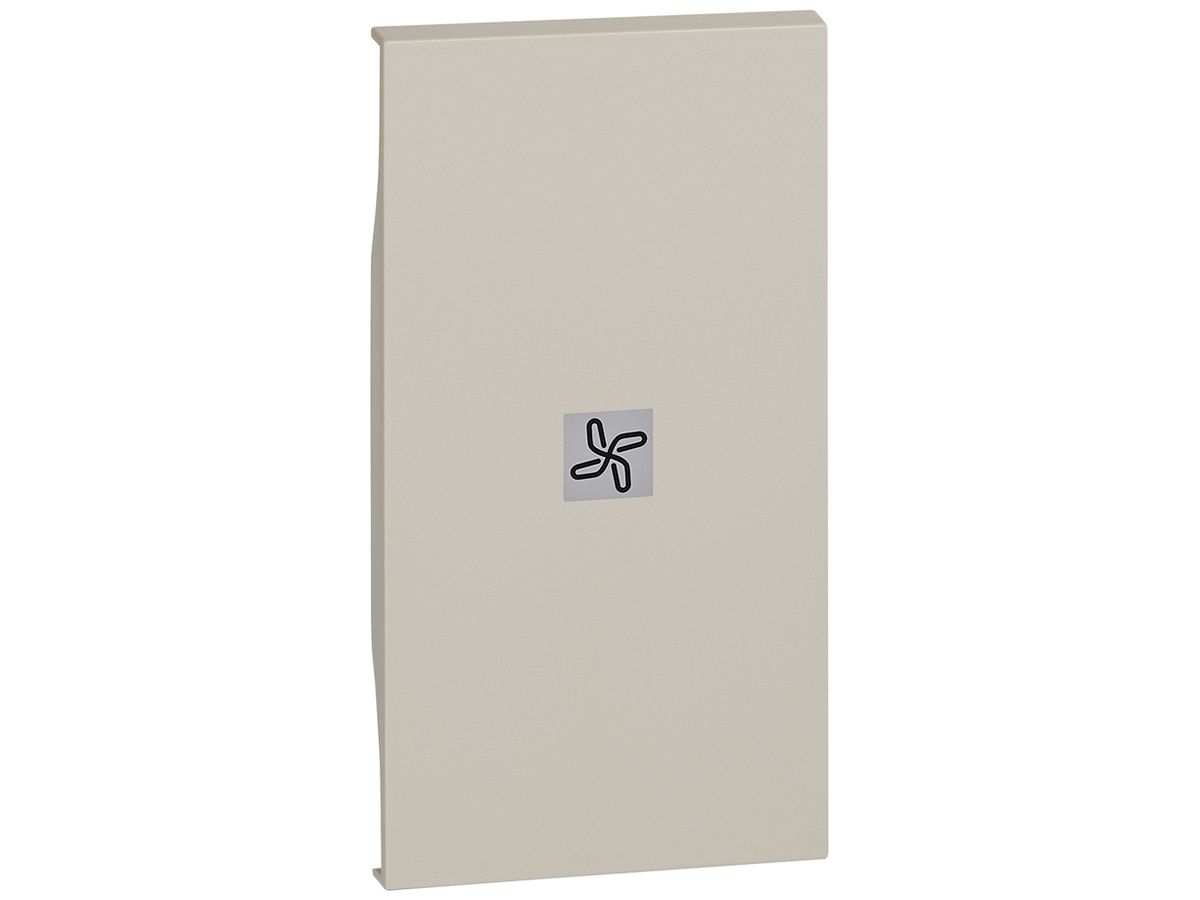 Tastenabdeckung Living Now 2 Module beleuchtbar mit Symbol Ventilator sand