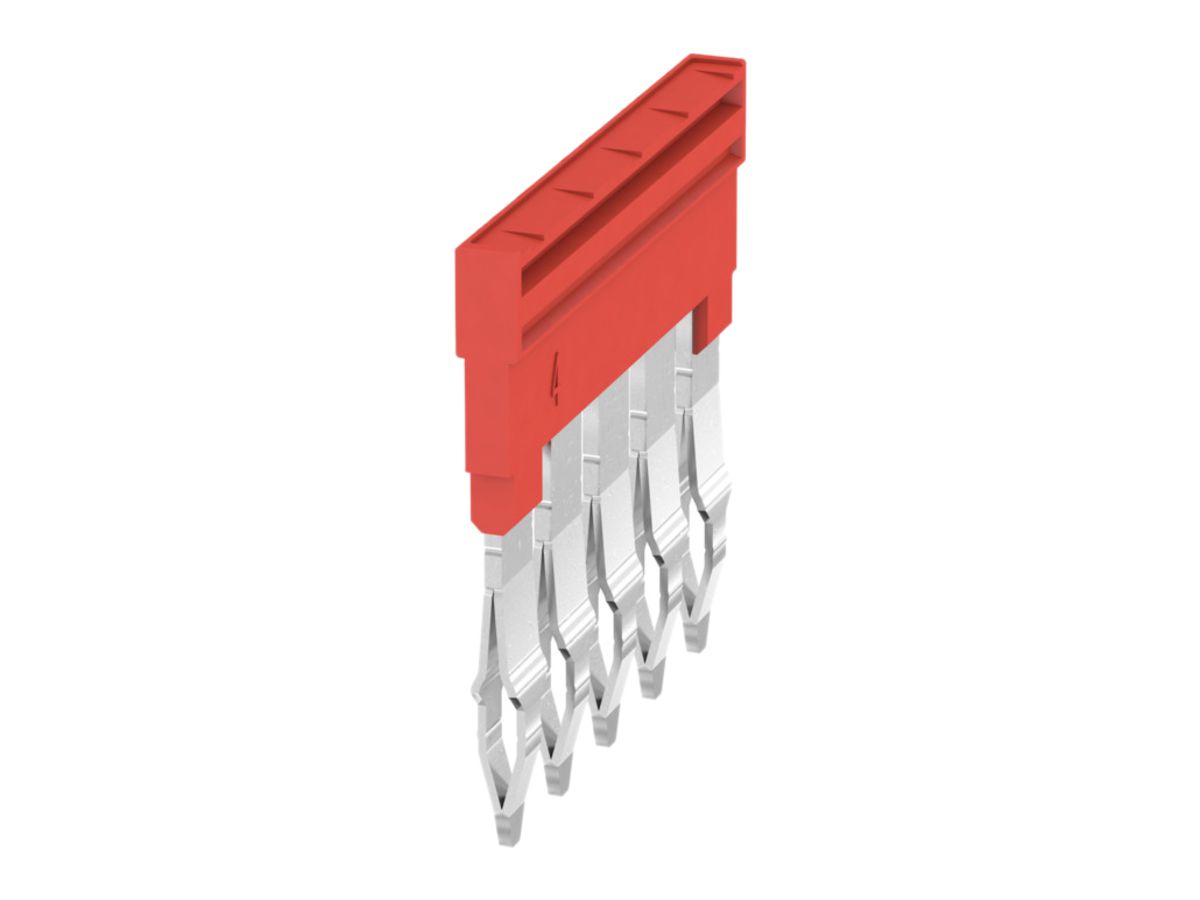 Querverbinder Weidmüller ZQV 4N/5 gesteckt 5L 6.1mm isoliert 32A rot