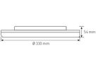LED-Decken-/Wandleuchte MH FLAT CCT SEN 25W 2750lm 3000…4000K IP40 Ø330×53mm ws