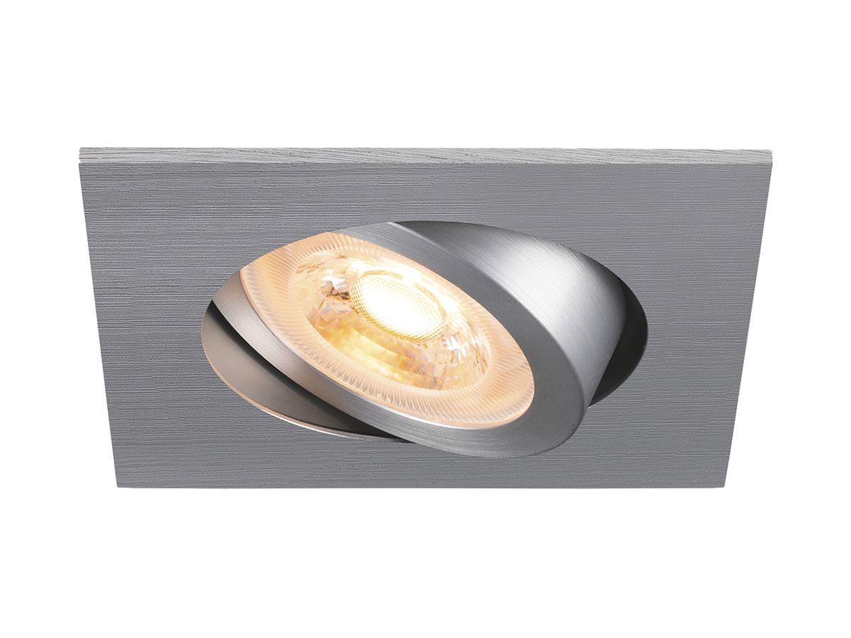 LED-Downlight SLV NEW TRIA 68 GU10 1×10W DIM 82×82mm Silber