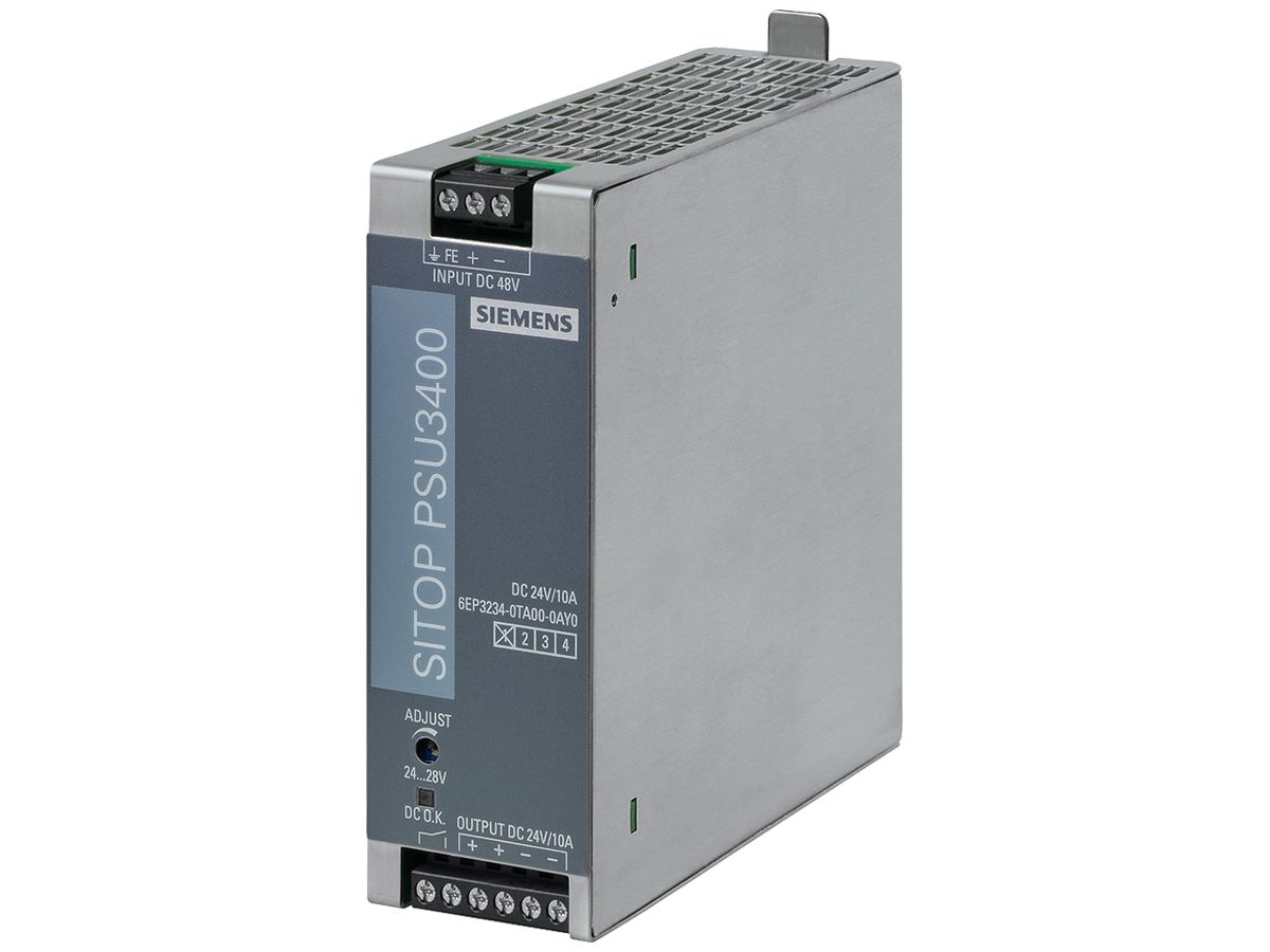 Stromversorgung Siemens SITOP, IN: 48VDC, OUT: 24VDC/10A