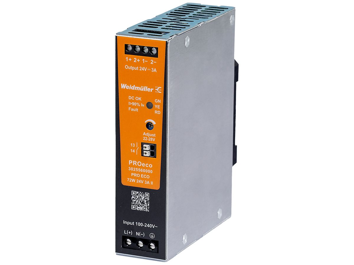 Schaltnetzgerät Weidmüller Connect Power PRO ECO 72W 24V 3A