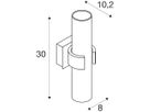 Wandleuchte SLV DENA, 2×E14 40W Glas teilsatiniert IP20 Aluminium gebürstet