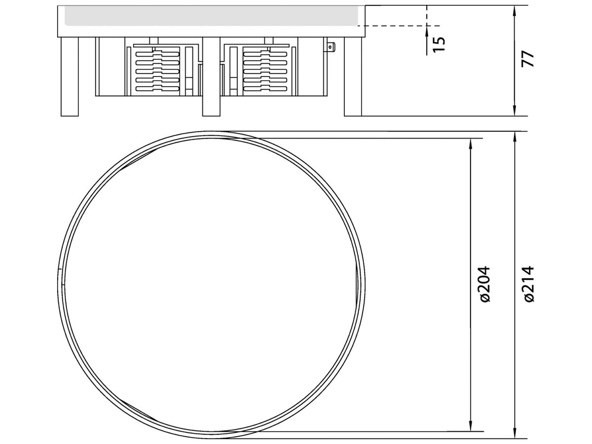 Edelstahlkassette Hager R06 6 22mm rostfreier Stahl