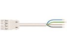 Anschlussleitung WAGO 4×1.5mm² Stecker-freies Ende 1m weiss