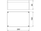 Leergehäuse BET Mx SGR 260×160×90mm Alu IP66 silbergrau