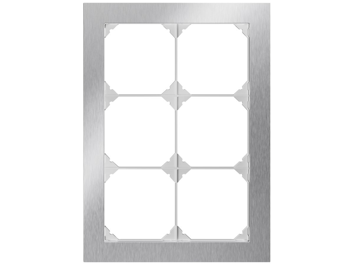 UP-Kopfzeile EDIZIO.liv prestige SNAPFIX® 3×2 214×154mm chromstahl geschliffen