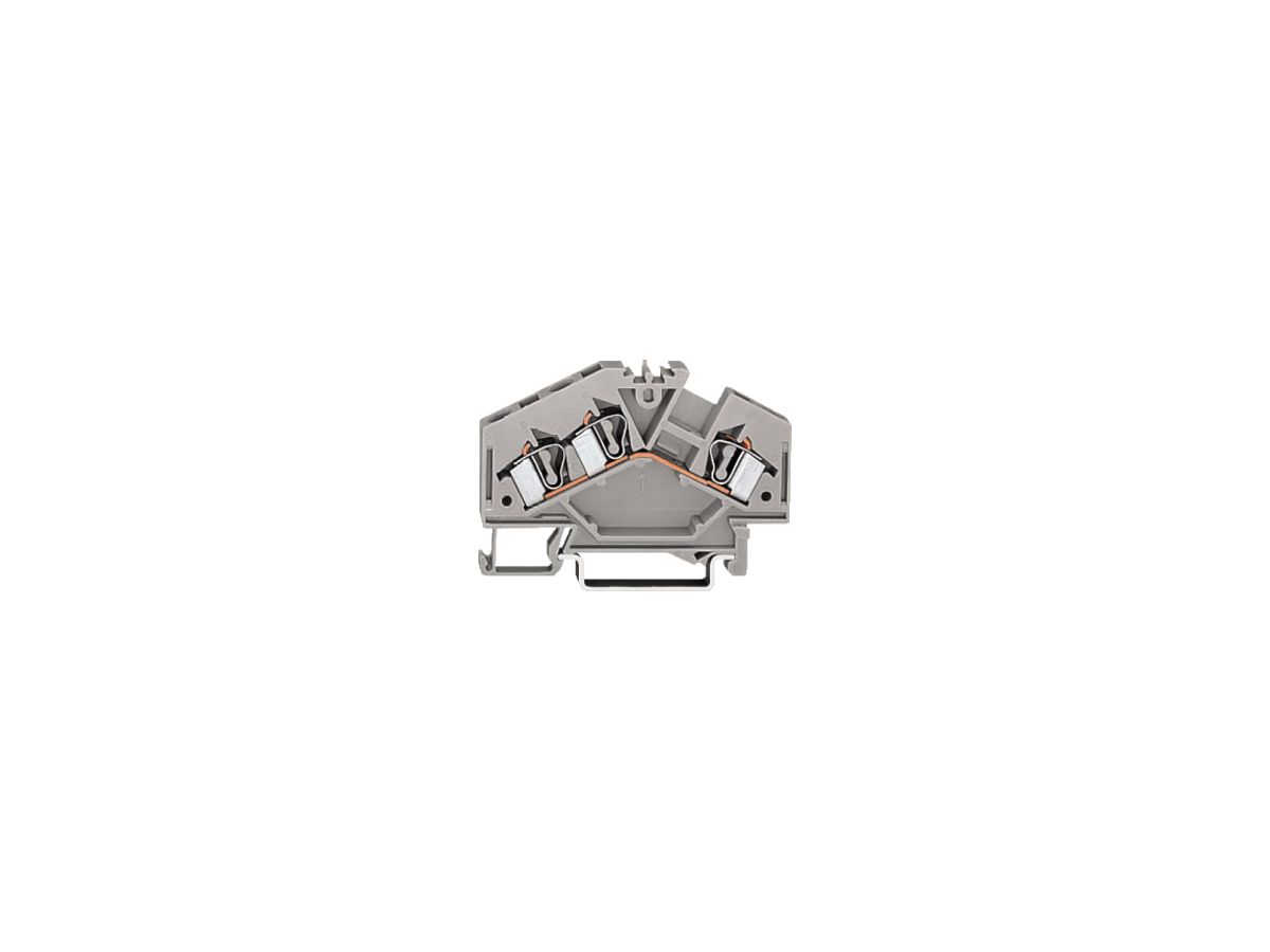 Durchgangsklemme frontverdr. WAGO 4mm² grau