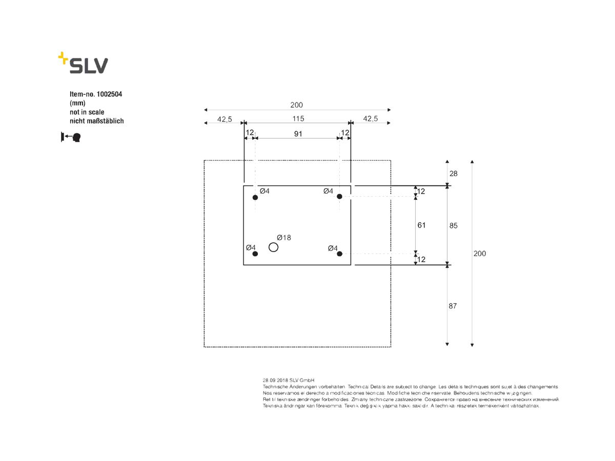 LED-Wandleuchte SLV VILUA II WL 16W 810lm 3000K IP54 200×200×90mm anthrazit