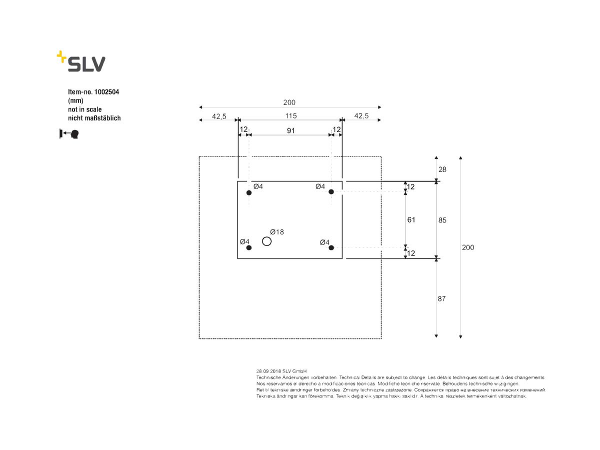 LED-Wandleuchte SLV VILUA II WL 16W 810lm 3000K IP54 200×200×90mm anthrazit