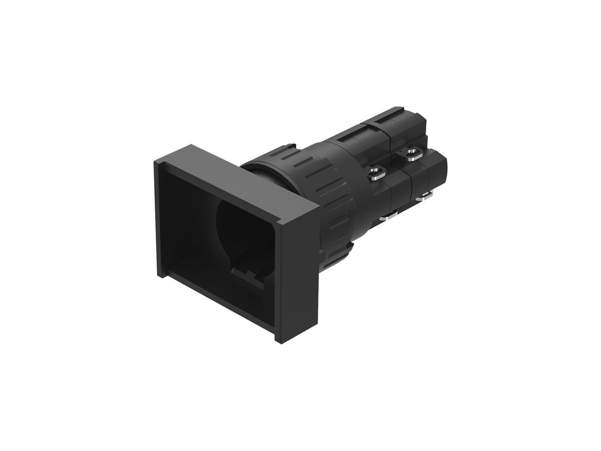 Leuchtdrucktastervorsatz EAO 31 18×24mm 1Ö+1S schwarz IP65