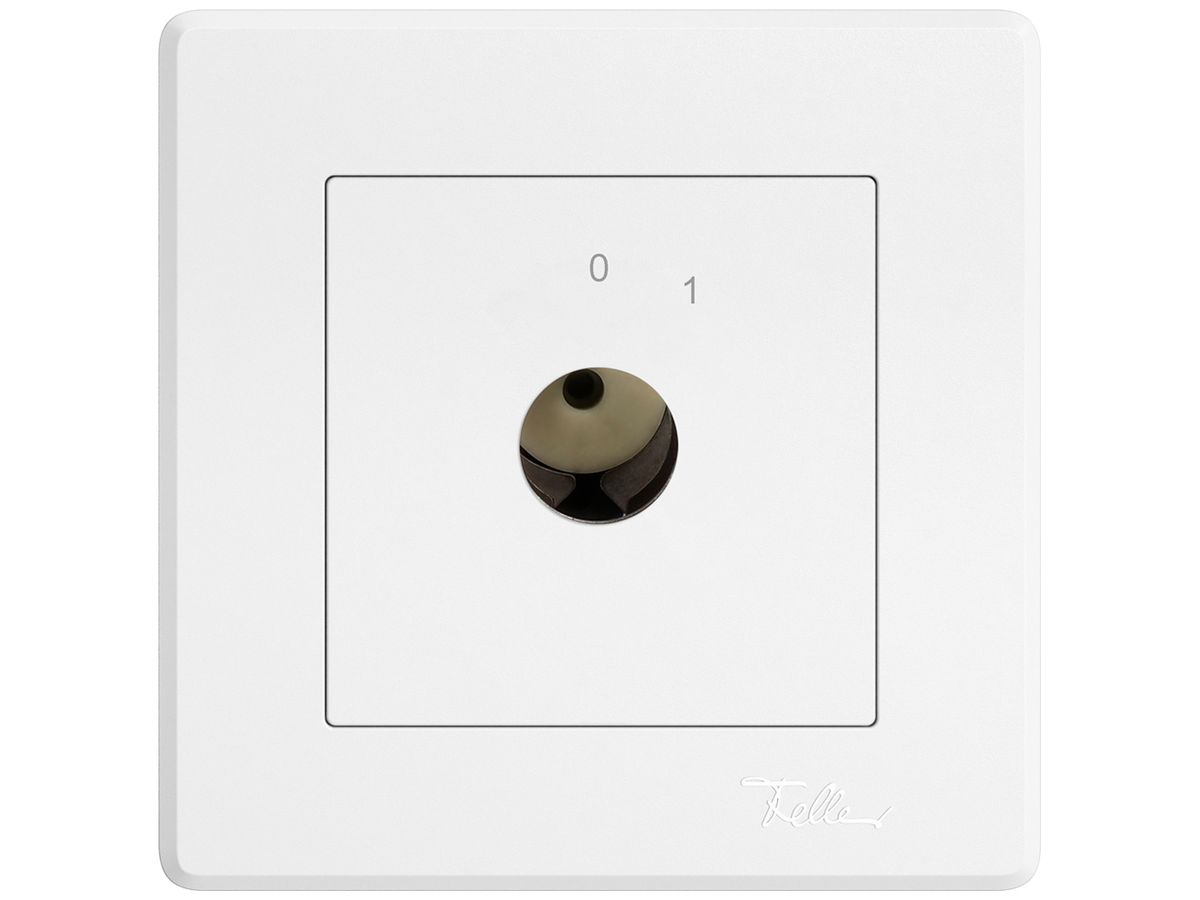 UP-Schlüsselschalter EDIZIO.liv für KABA 1514 Ein-Taster 1P 0-1 T=66mm ws