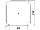 Deckel BET RKD zu Kreuzstück 300mm Edelstahl A2 blank