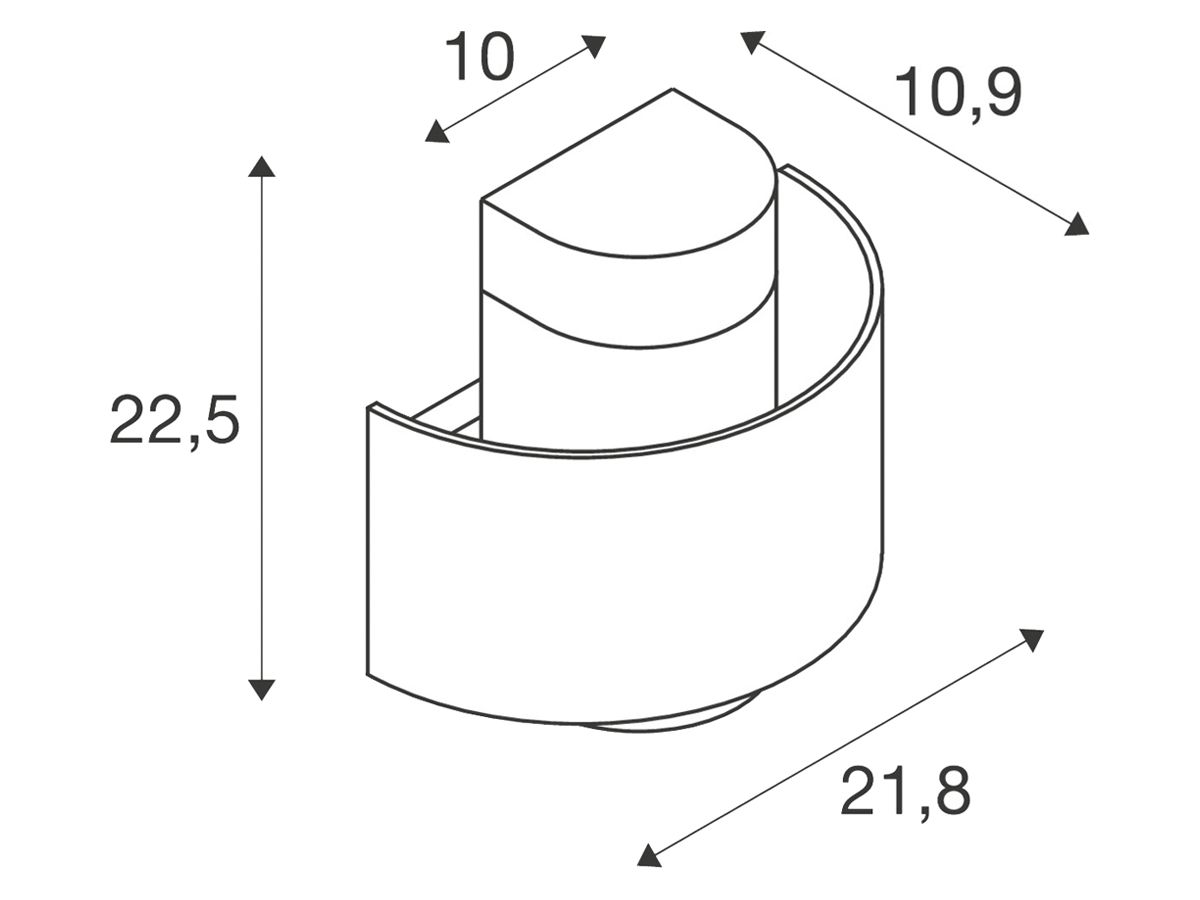 Wandleuchte SLV PHOTONI E27 1×13W IP65 DIM 109×218×225mm Rost