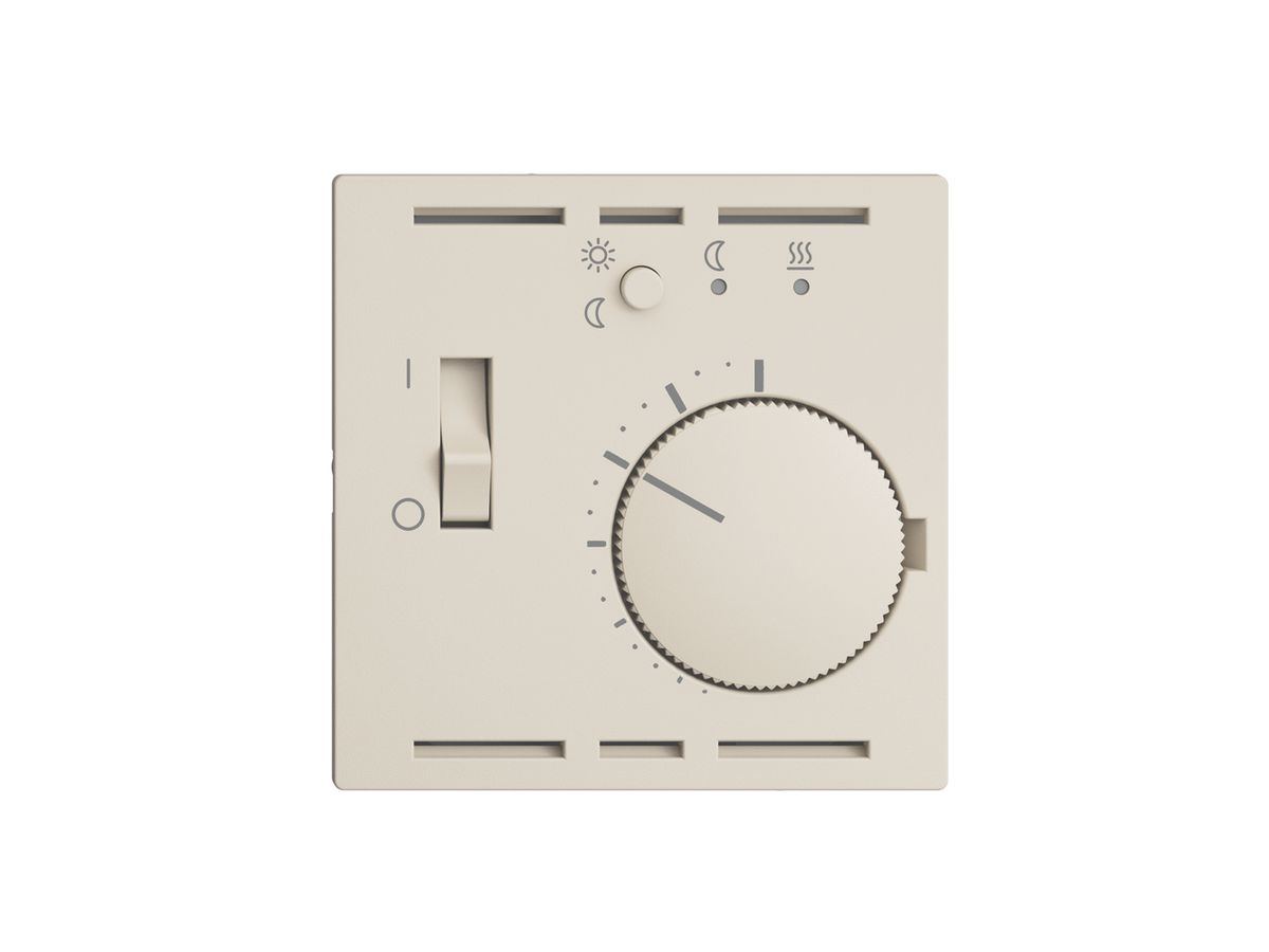 Frontset EDIZIOdue crema, 60×60mm für Raumthermost. mit Fühler
