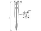 Bodenanker ESYLUX für Pollerleuchte ALVA GROUND SPIKE Ø100mm
