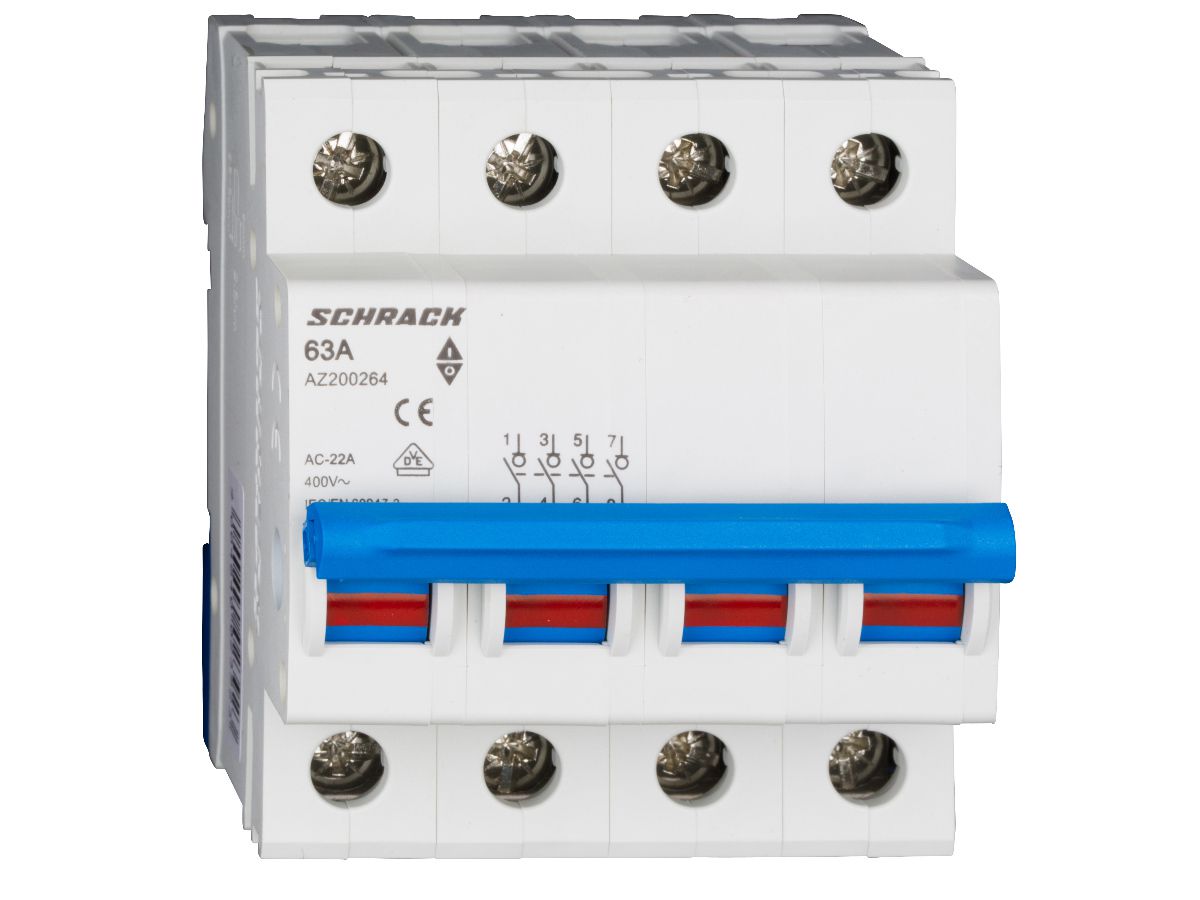 REG-Lasttrennschalter 4P 63A Schrack - AMPARO 4S 400V 4TE