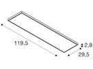 LED-Panelleuchte SLV PANEL C 34W 4200lm 930/940 IP20/54 DALI 1195×295mm weiss