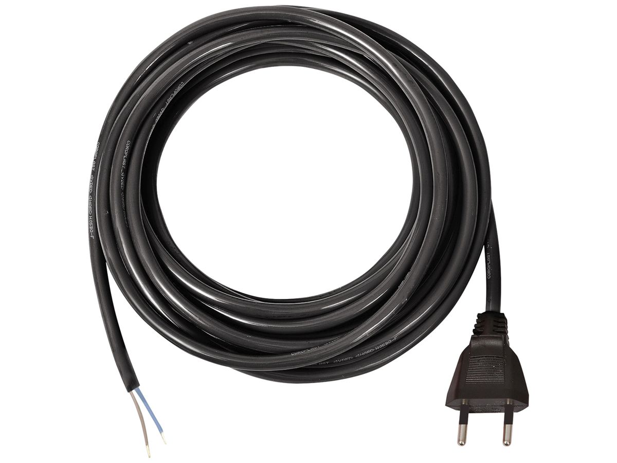 Anschlusskabel Brennenstuhl Gummi 10A 230V 2×1.5mm² T11/frei 5m sz