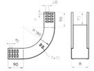 Innenbogen Bettermann vertikal 90° 60×400mm bandverzinkt