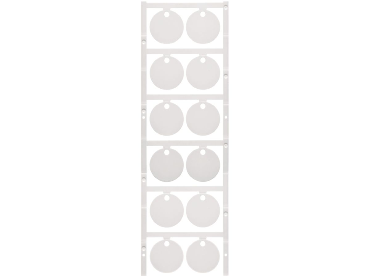 Gerätemarkierer Weidmüller MultiCard CC Ø30mm Bohrung 4.2mm 30×30mm PA66 weiss