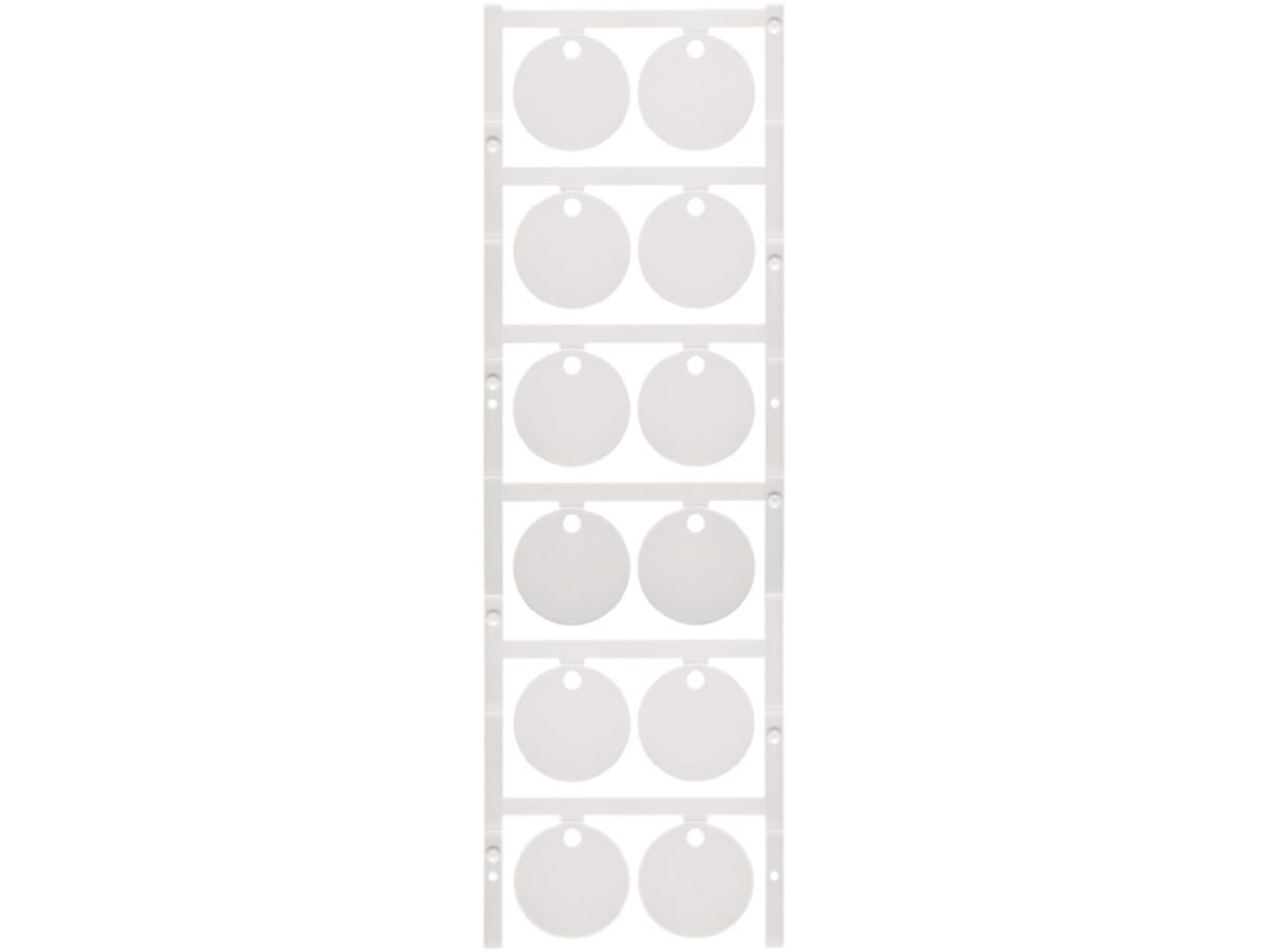 Gerätemarkierer Weidmüller MultiCard CC Ø30mm Bohrung 4.2mm 30×30mm PA66 weiss