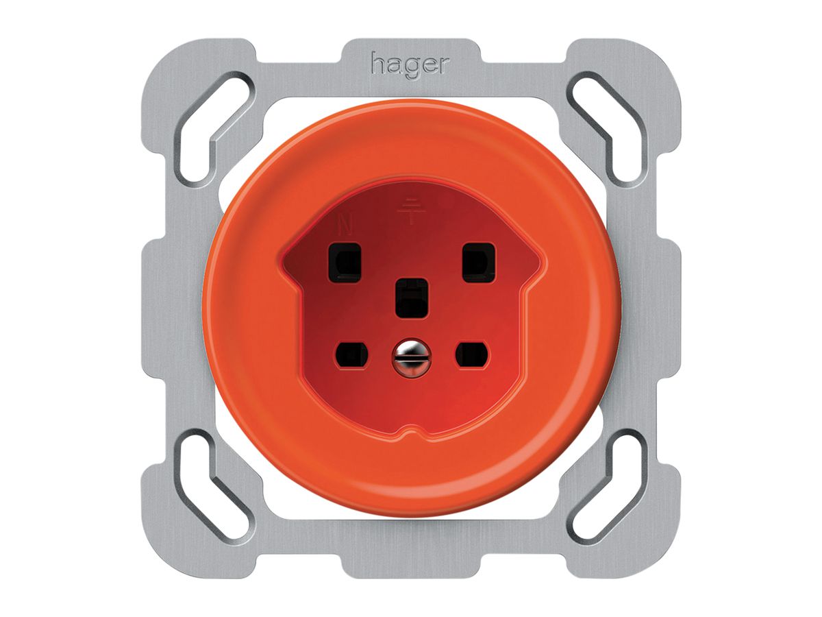 UP-Steckdose origin 1×Typ 25 16A 230V 77×77mm orange