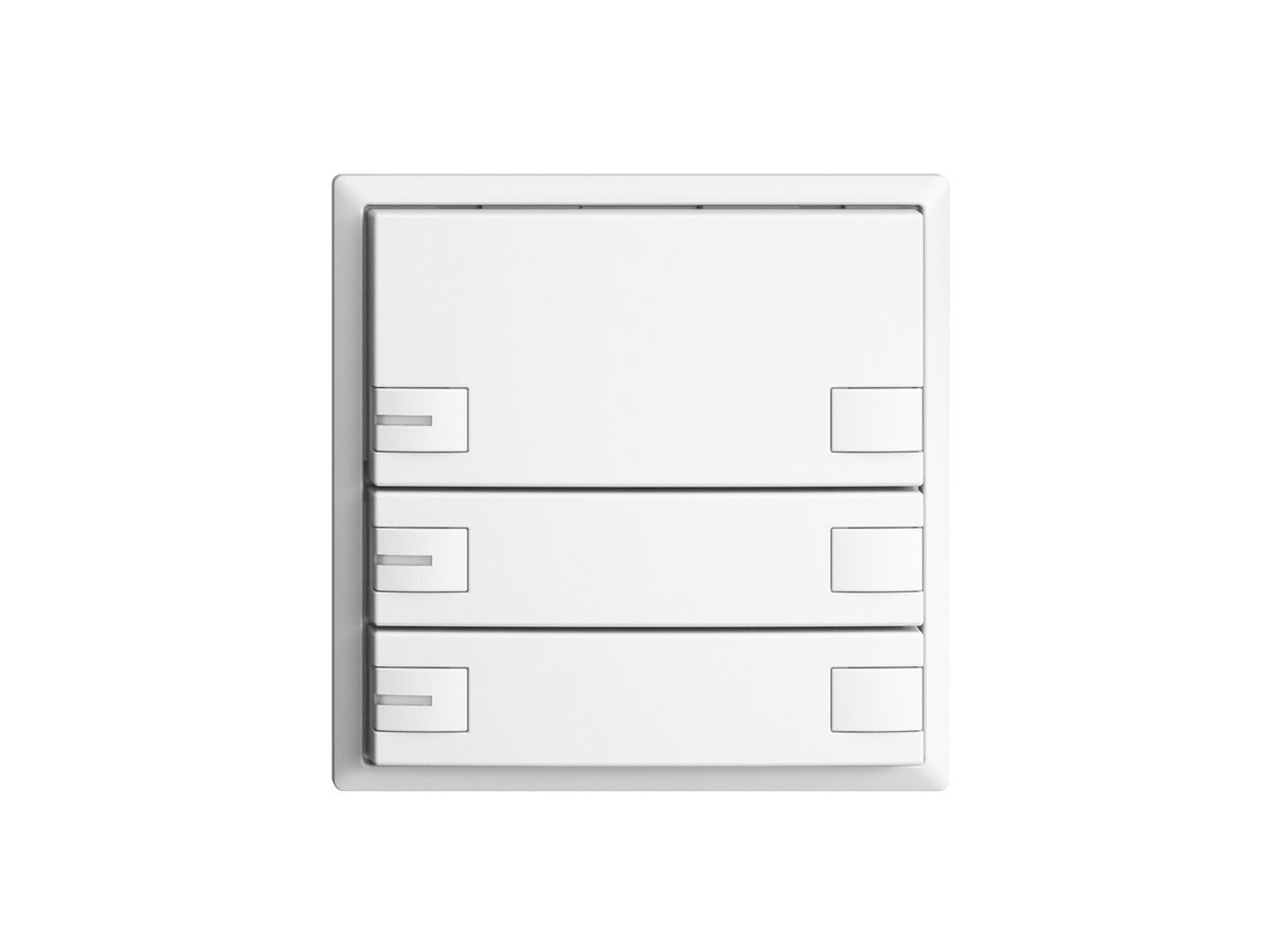 UP-Taster KNX 3-fach EDIZIOdue weiss RGB mit LED