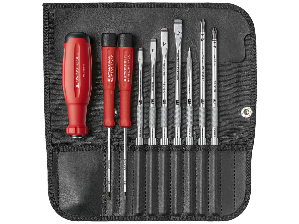 Schraubenzieher-Set PB SwissGrip Evo 9-tlg Rolltasche