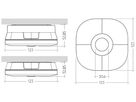 AP-LED-Sicherheitsleuchte EM R2A ST NM 112 SM-B 2W, 33mm, schwarz