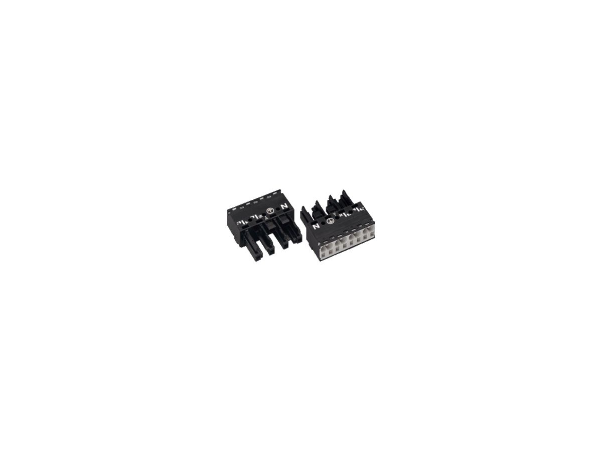 Buchse WAGO Winsta 4L 0.5…4mm² schwarz