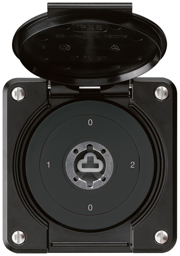 UP-Schlüsselschalter robusto IP55 mit Klappdeckel ohne Zylinder S2/1P ...