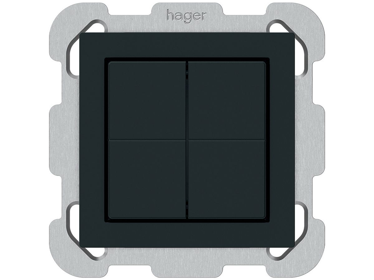 Funktaster Friends of Hue KAL, 4×, 77×77mm, schwarz